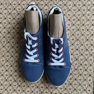 Vionic Beach Sneaker - Orthotic - Navy Canvas Eco-Conscious Washable - Size 11